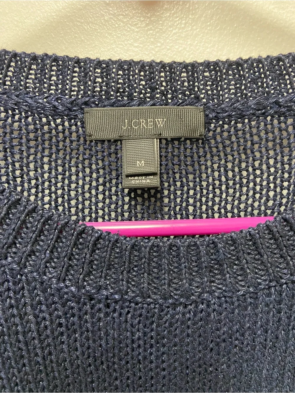J. Crew Navy Blue Lightweight Knit Crewneck Sweater